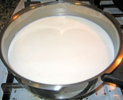 Milk and cream mix